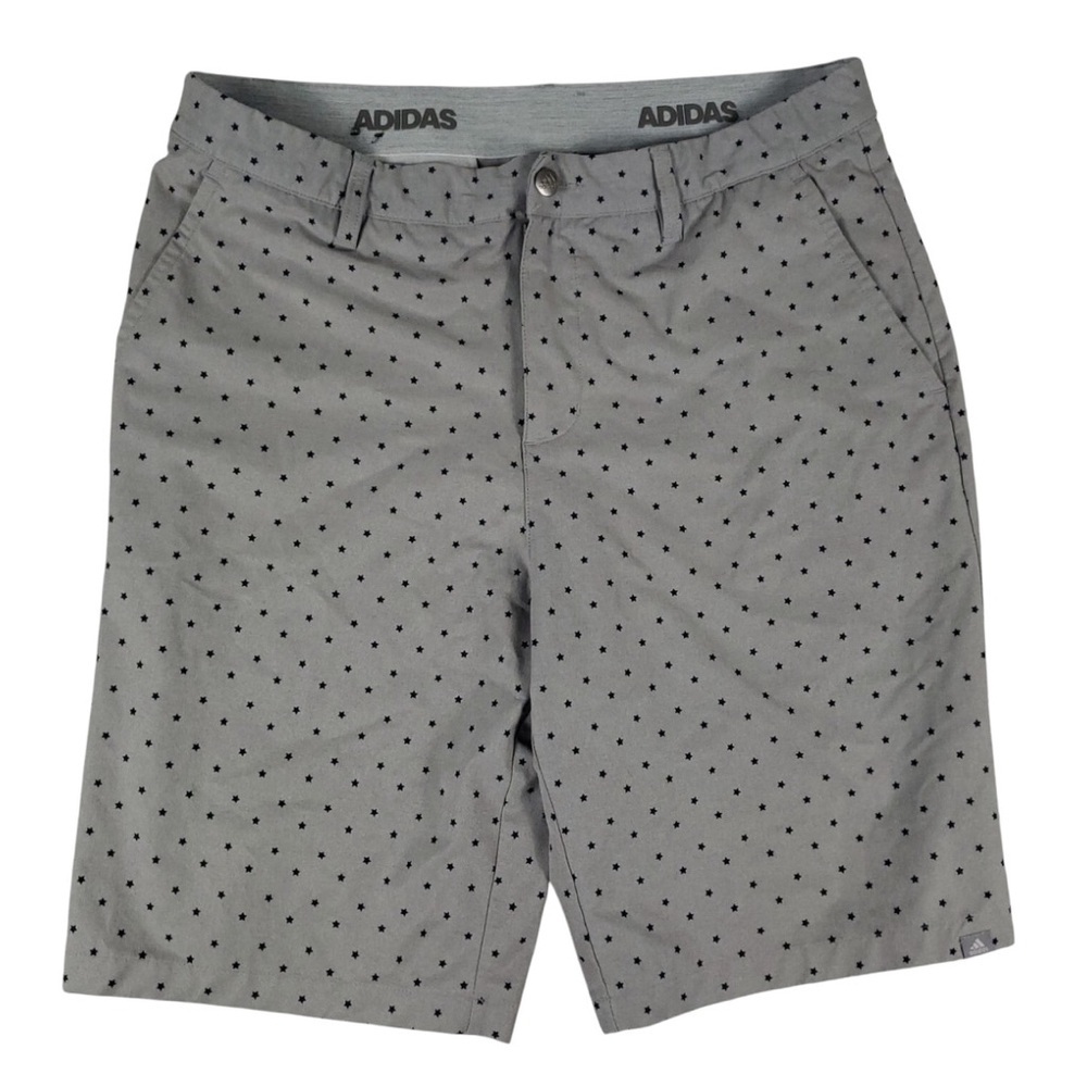 Men’s Adidas Ultimate 365 Gray W/ Navy Stars USA Golf Chino Shorts: 40